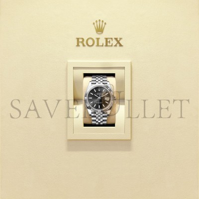 ROLEX DATEJUST 41 OYSTER, 41 MM, OYSTERSTEEL AND WHITE GOLD WATCH 126334-0018