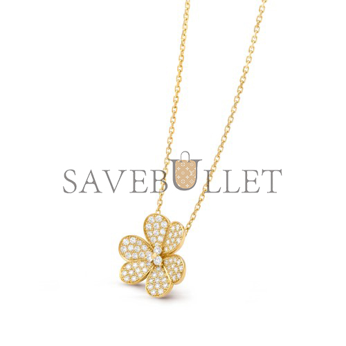 VAN CLEEF ARPELS FRIVOLE PENDANT, LARGE MODEL - YELLOW GOLD, DIAMOND  VCARP0J700