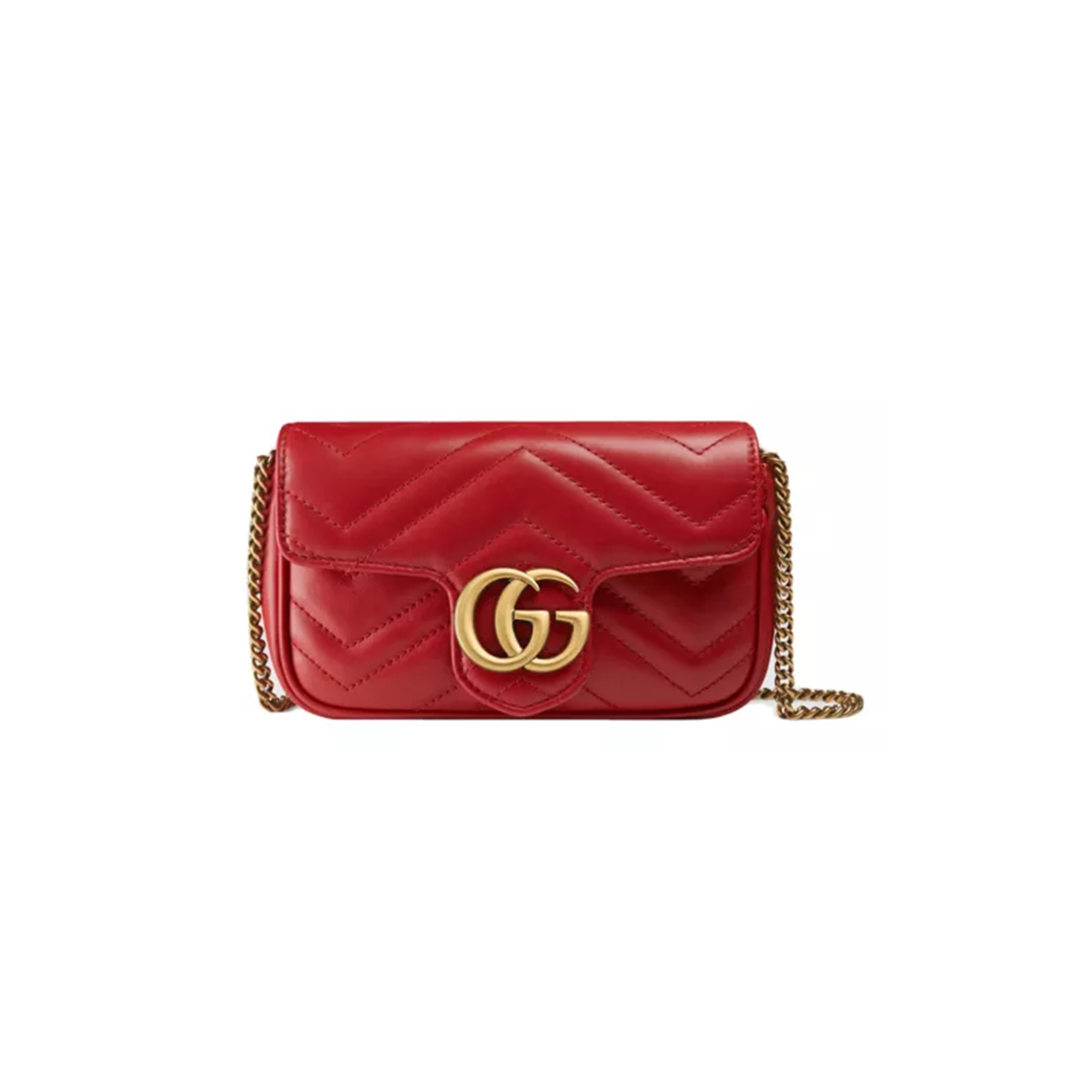 GUCCI MARMONT MATELASSE LEATHER SUPER MINI BAG 476433 (19.5*10.2*5.1cm)