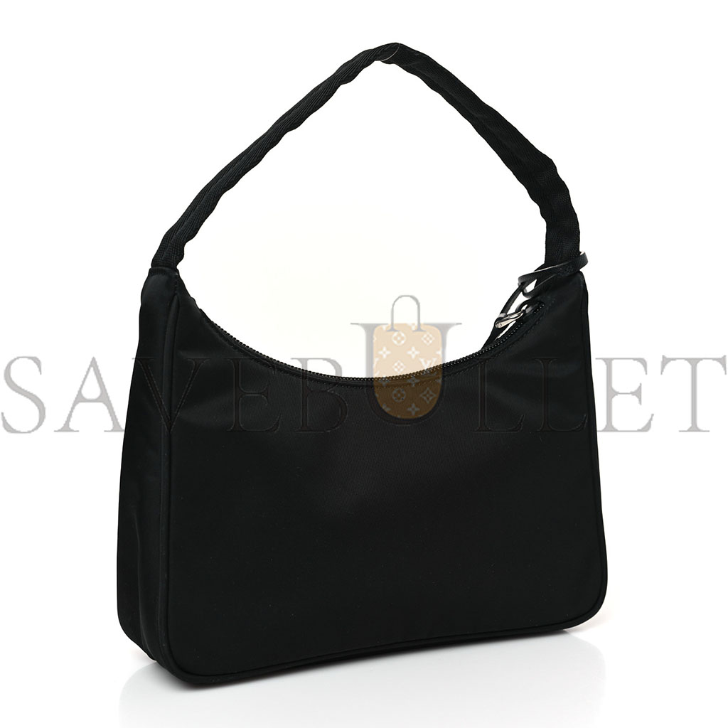 PRADA TESSUTO NYLON MINI RE-EDITION 2000 BAG BLACK (23*17*5cm)