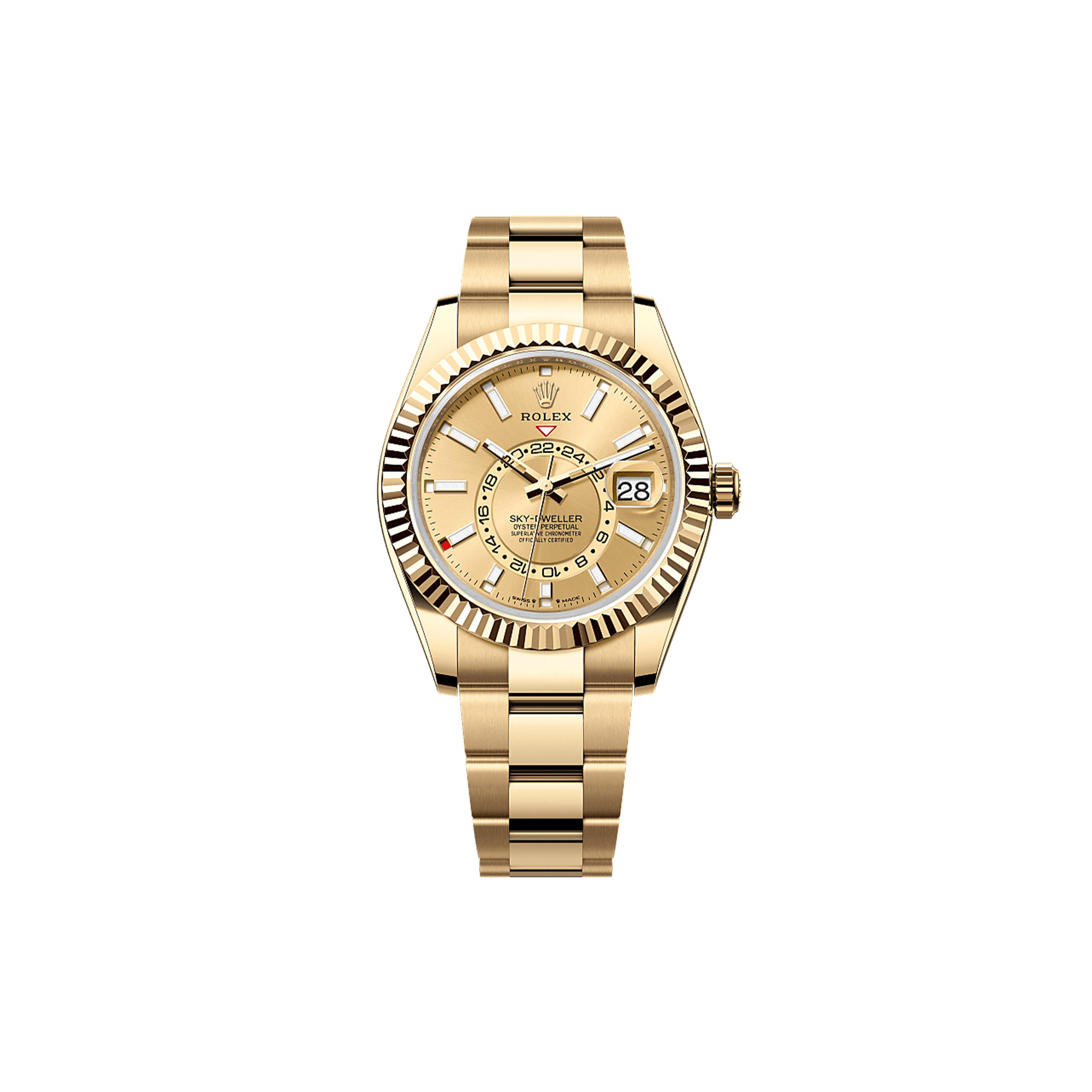 ROLEX SKY-DWELLER OYSTER, 42 MM, YELLOW GOLD WATCH 336938