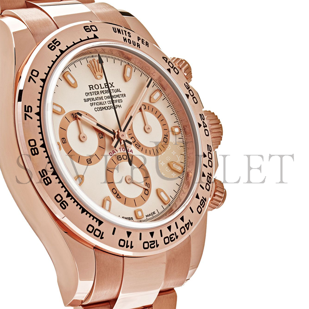 ROLEX DAYTONA 18CT EVEROSE GOLD AUTOMATIC IVORY DIAL WATCH 116505-0005