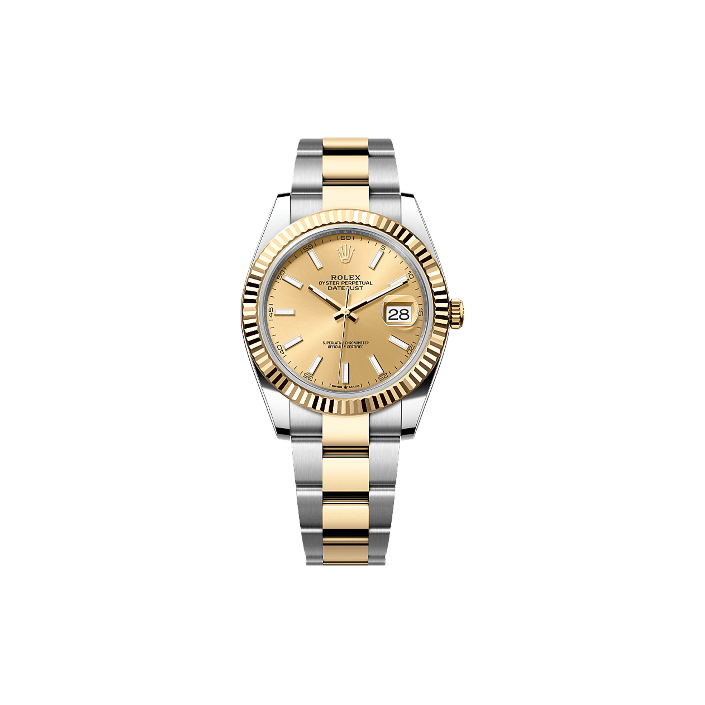 ROLEX DATEJUST 41 OYSTER, 41 MM, OYSTERSTEEL AND YELLOW GOLD WATCH 126333-0009