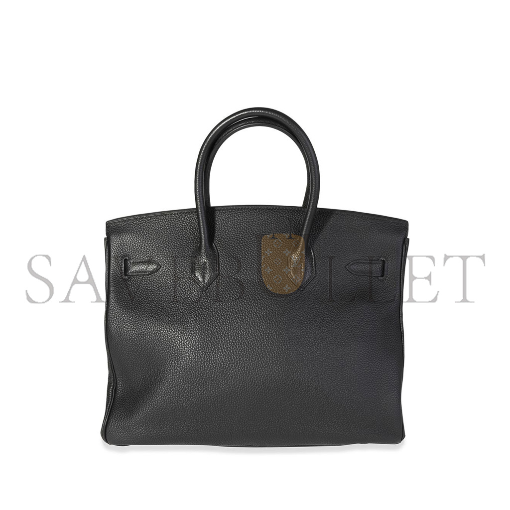 HERMÈS MASTER BIRKIN 35 TOGO BLACK LEATHER AND SILVER BUCKLE HANDBAG 18494998 (35*25*18cm)