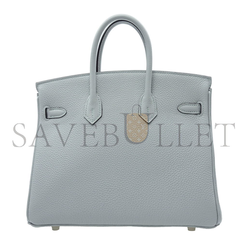 HERMES MASTER BIRKIN 25 TOGO LEATHER HAZE BLUE SILVER BUCKLE BAG BK258UTGSS (25*20*13cm)