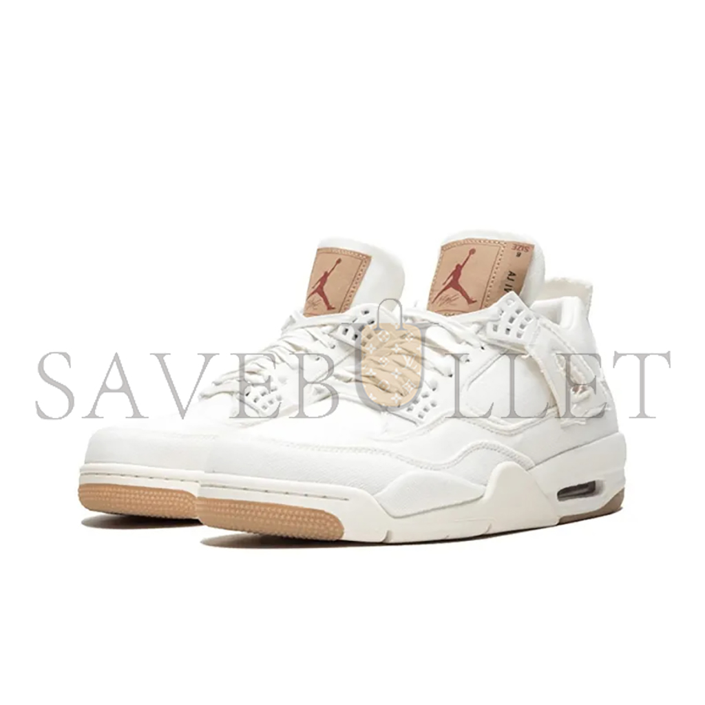 NIKE JORDAN 4 RETRO LEVI'S WHITE LEVI'S TAG AO2571-100