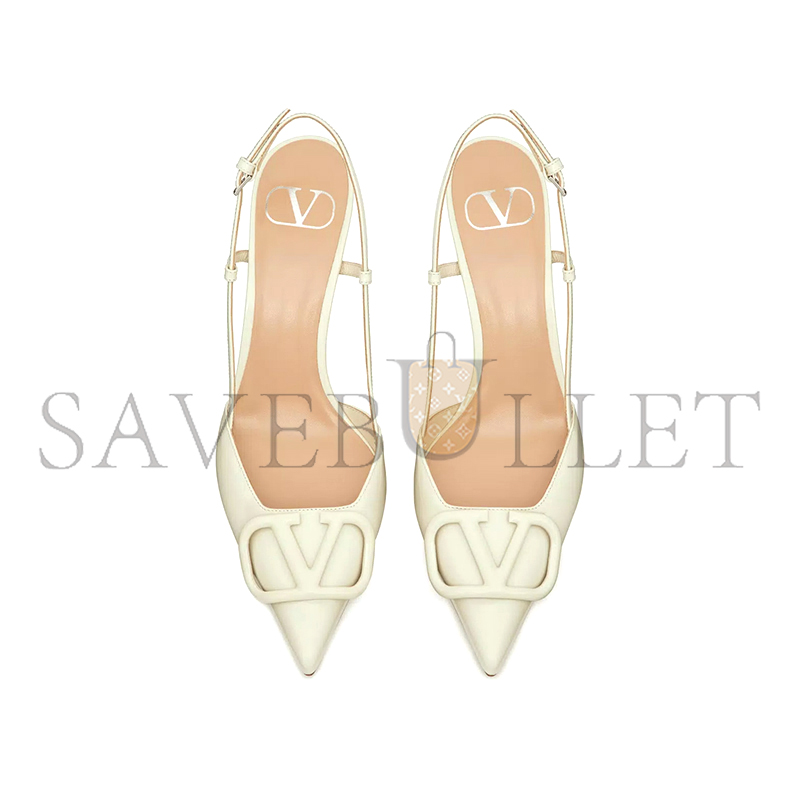 VALENTINO VLOGO SIGNATURE PATENT LEATHER SLINGBACK PUMP 80MM 3.15IN VALENTINO VLOGO SIGNATURE PATENT LEATHER SLINGBACK PUMP 80MM 3.15IN