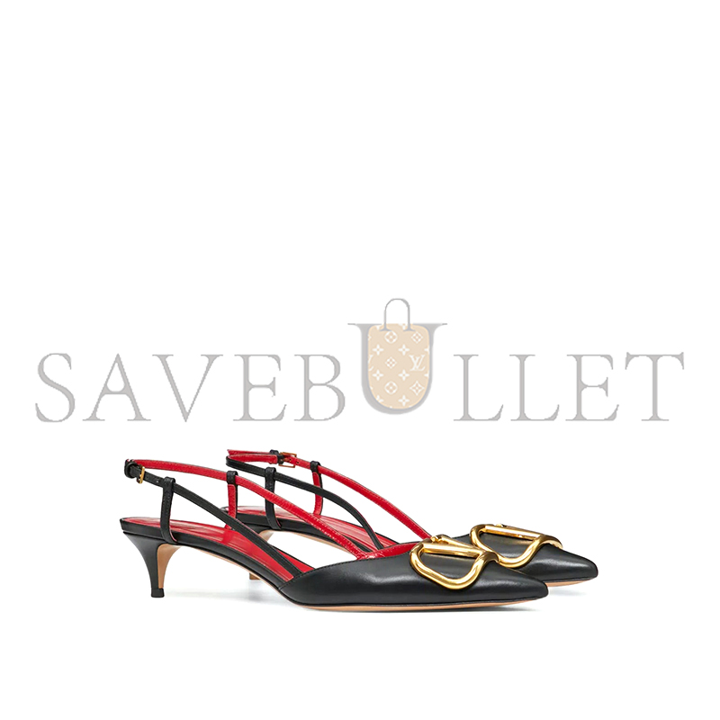 VALENTINO VLOGO SIGNATURE CALFSKIN SLINGBACK PUMP 40MM 1.6IN 5W2S0Q70DSH_0NO VALENTINO VLOGO SIGNATURE CALFSKIN SLINGBACK PUMP 40MM 1.6IN 5W2S0Q70DSH_0NO