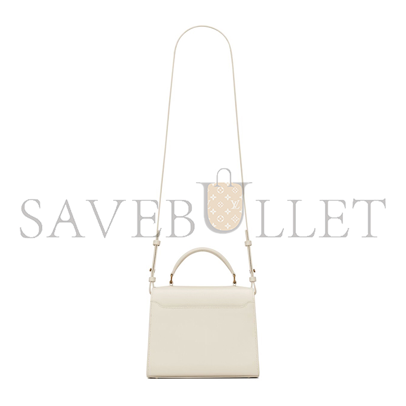 YSL CASSANDRA MINI TOP HANDLE BAG IN GRAIN DE POUDRE EMBOSSED LEATHER 623930BOW0W9207 (20*16*7.5cm)