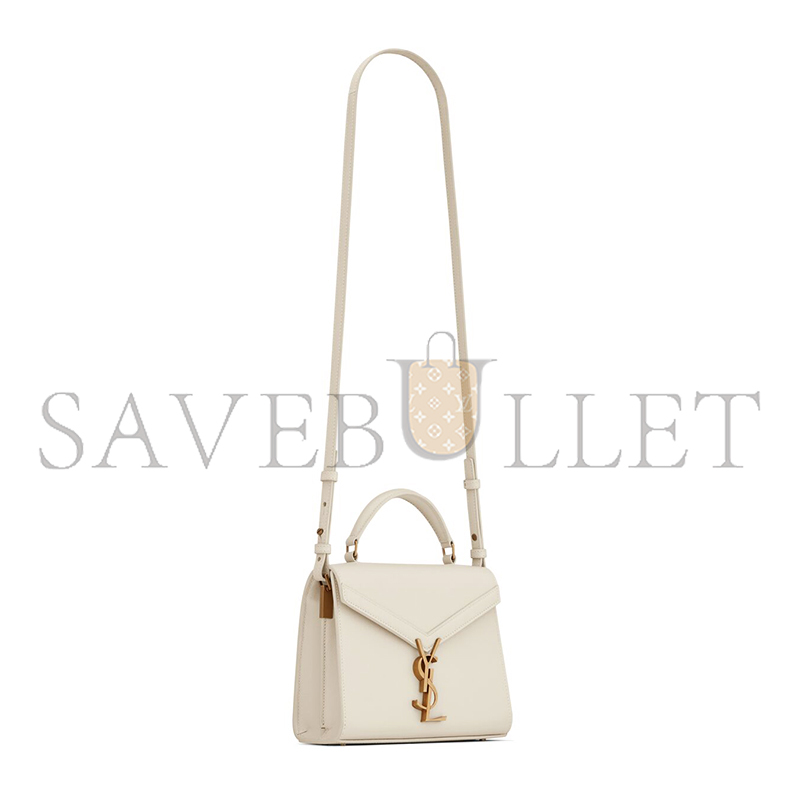 YSL CASSANDRA MINI TOP HANDLE BAG IN GRAIN DE POUDRE EMBOSSED LEATHER 623930BOW0W9207 (20*16*7.5cm)