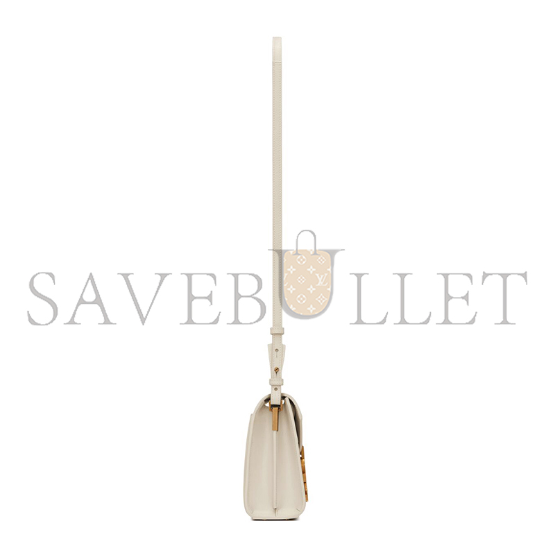 YSL CASSANDRA MINI TOP HANDLE BAG IN GRAIN DE POUDRE EMBOSSED LEATHER 623930BOW0W9207 (20*16*7.5cm)