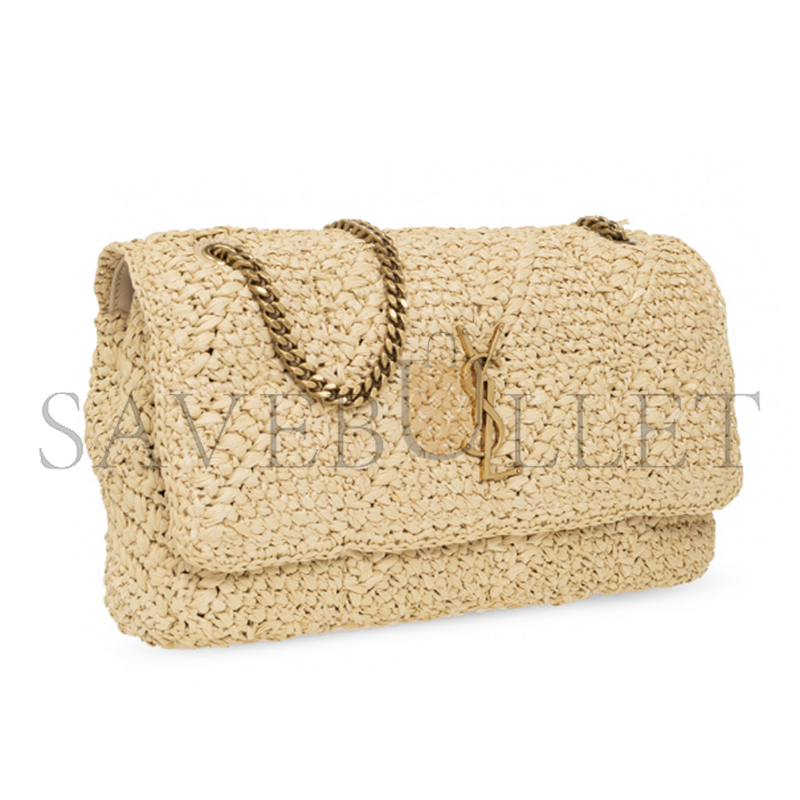 YSL JAMIE MEDIUM IN RAFFIA 515821GAAAT2087 (25*15*7.5cm)