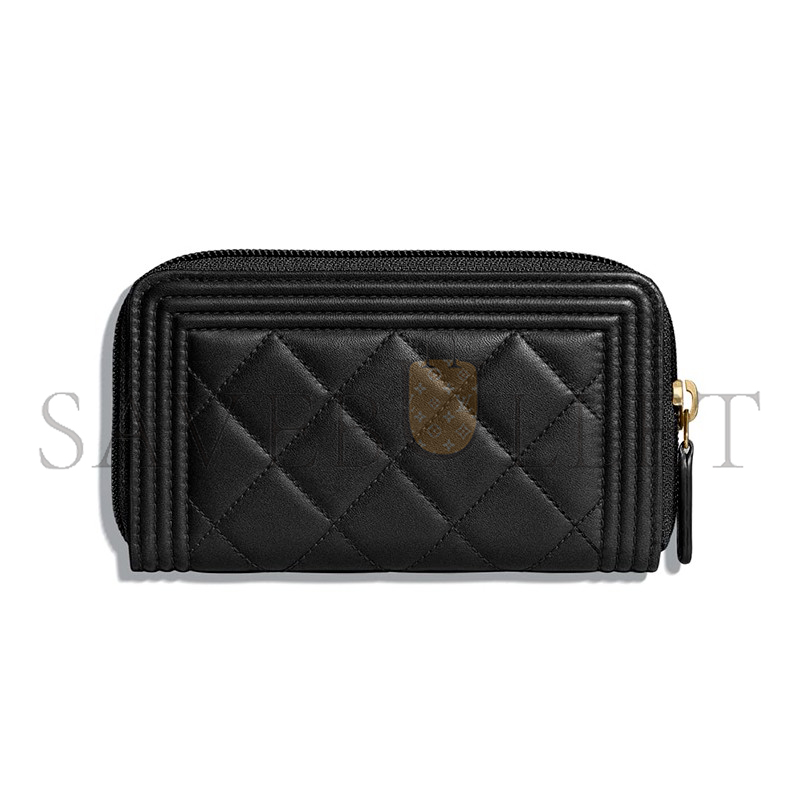 CHANEL BOY CHANEL ZIP WALLET A80566 Y07659 94305 (15.5*9*2cm)