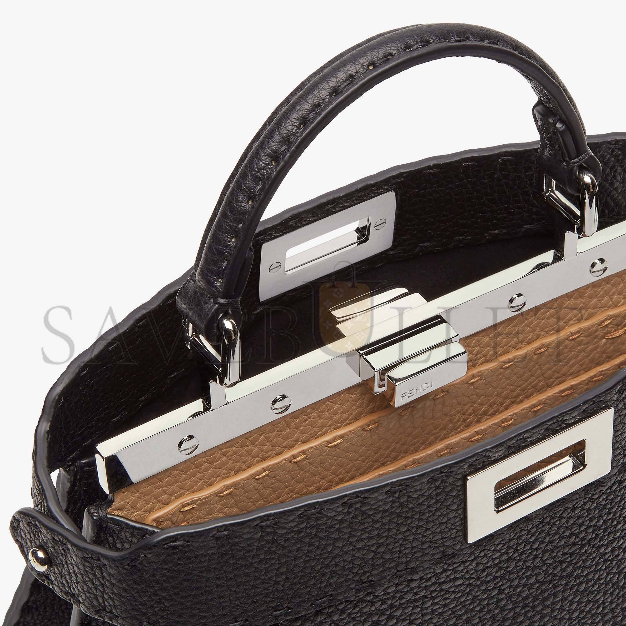 FENDI PEEKABOO I SEEU SMALL - BLACK SELLERIA BAG 8BN327ADYLF1EEJ (27*21*11cm)