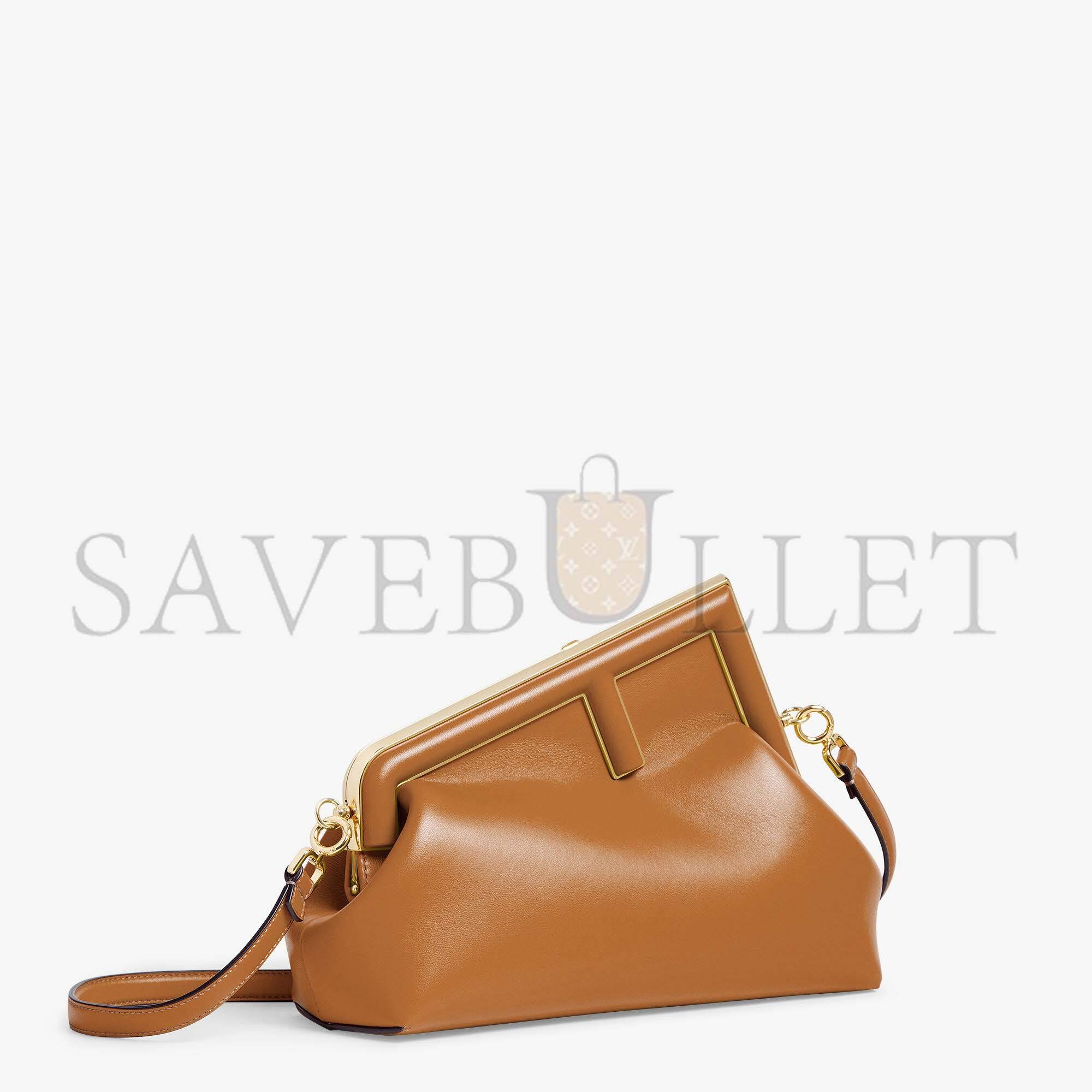 FENDI FIRST MIDI - BROWN LEATHER BAG 8BP137ABVEF0NYJ (30*20*14cm)