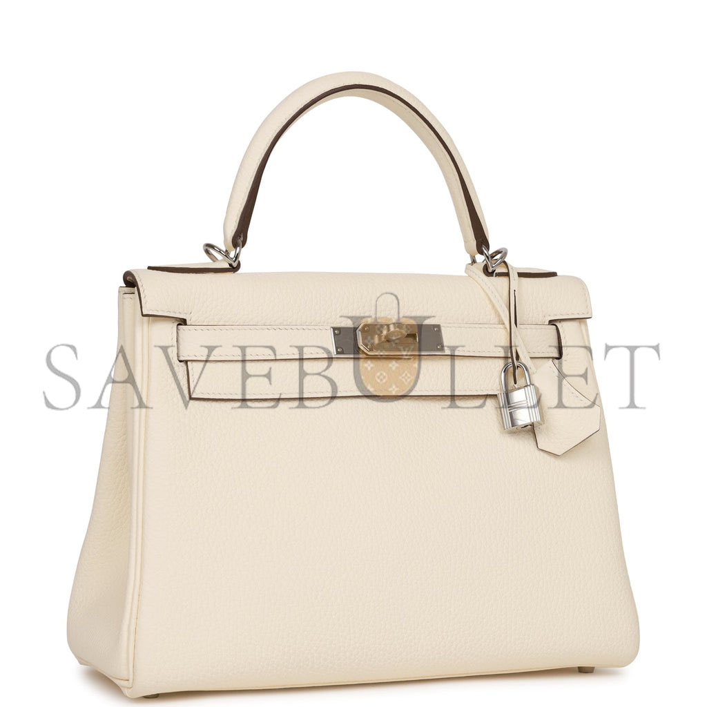 HERMES KELLY RETOURNE 28 NATA CLEMENCE PALLADIUM HARDWARE  (28*22*10cm)