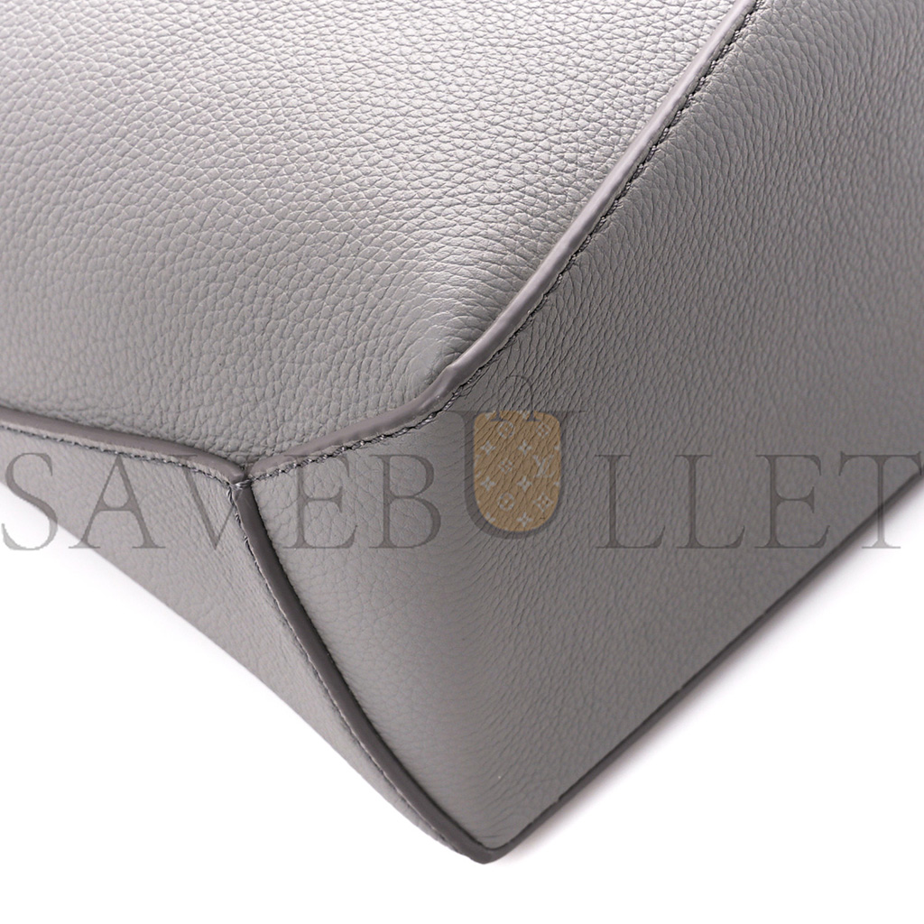 LOEWE SOFT GRAINED CALFSKIN SMALL PUZZLE EDGE BAG PEARL GREY (24*16.5*10.5cm)