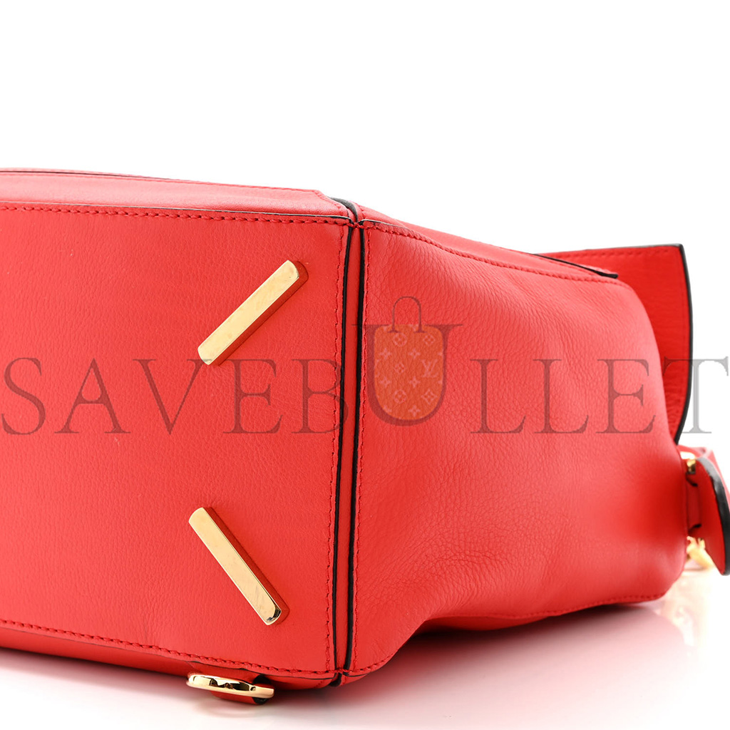 LOEWE CALFSKIN MEDIUM PUZZLE BAG SCARLET (28*18*12cm)