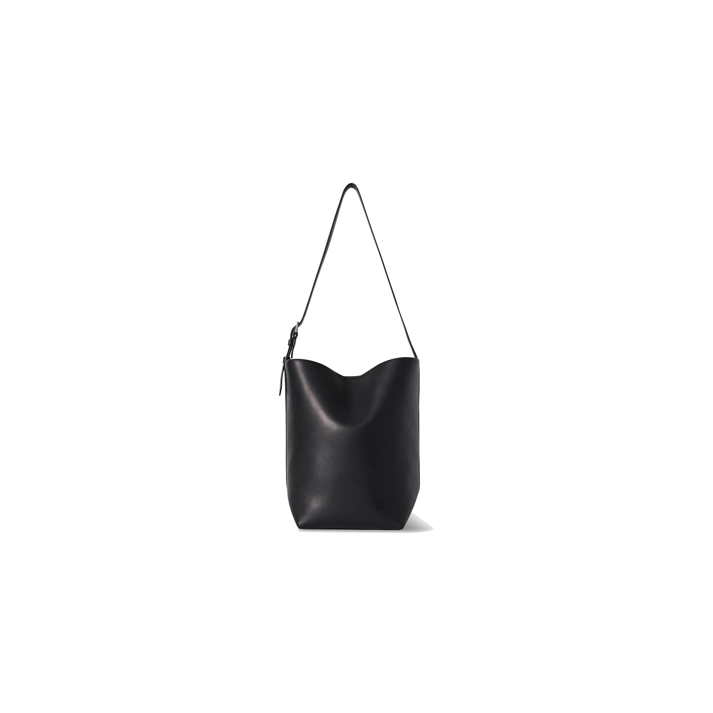 THE ROW MEDIUM NS SHOULDER BAG IN LEATHER BLACK W1588L72BLPL (33*28*15cm)