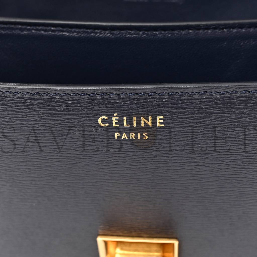 CELINE LIEGE CALFSKIN MEDIUM CLASSIC BOX FLAP BAG DARK BLUE (23*18*6cm) CELINE LIEGE CALFSKIN MEDIUM CLASSIC BOX FLAP BAG DARK BLUE (23*18*6cm)