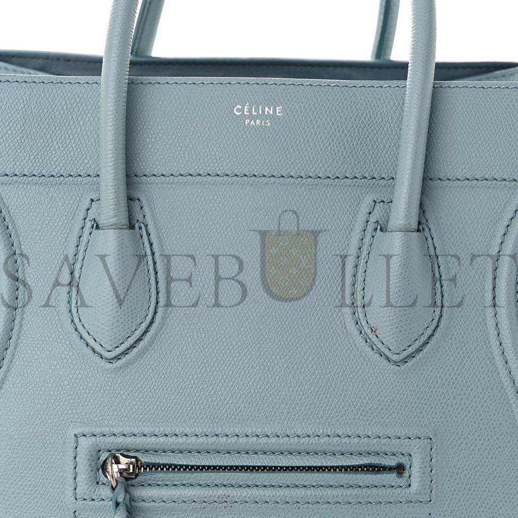 CELINE GRAINED CALFSKIN MEDIUM PHANTOM LUGGAGE SKY BLUE (30*29*25cm)