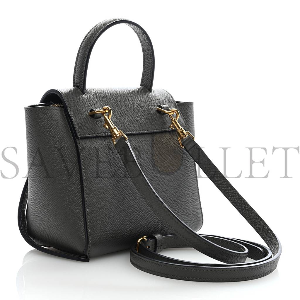 CELINE GRAINED CALFSKIN PICO BELT BAG GREY (16*15*8cm)