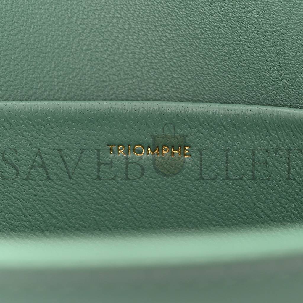 CELINE SHINY CALFSKIN TRIOMPHE SHOULDER BAG CELADON (20*12*4cm)